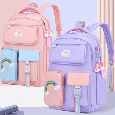 Children's bags pupil 1-3-6 grade light Spinal girl Lightening Macaroon Backpack 5 Manufactor