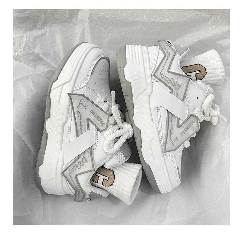 Nuove scarpe da ginnastica alla moda per coppie con pane a vita alta con suola spessa Scarpe da corsa casual per studenti di minoranza cinese-chic_voghion.com