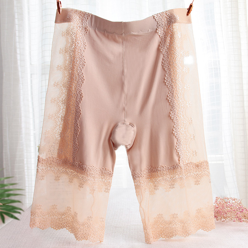 Más tamaño modal seguridad pantalones anti-exposición no rizado cintura alta vientre contracción grasa mm200 kg transpirable recortada Pantalones de seguridad