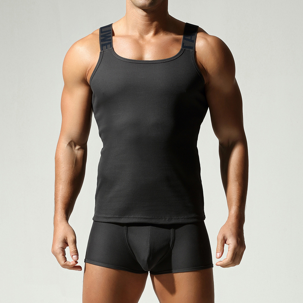 Tauwell New Men's Vest Sports Vest Fitness Clothing Trendy Men's Bottoming Vest