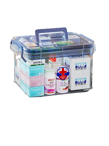 Charming and Clean Multi-layer Small Medicine Box Household Medication Storage Box Medical Box Home Use Large Capacity Storage Box Big Medicine Box