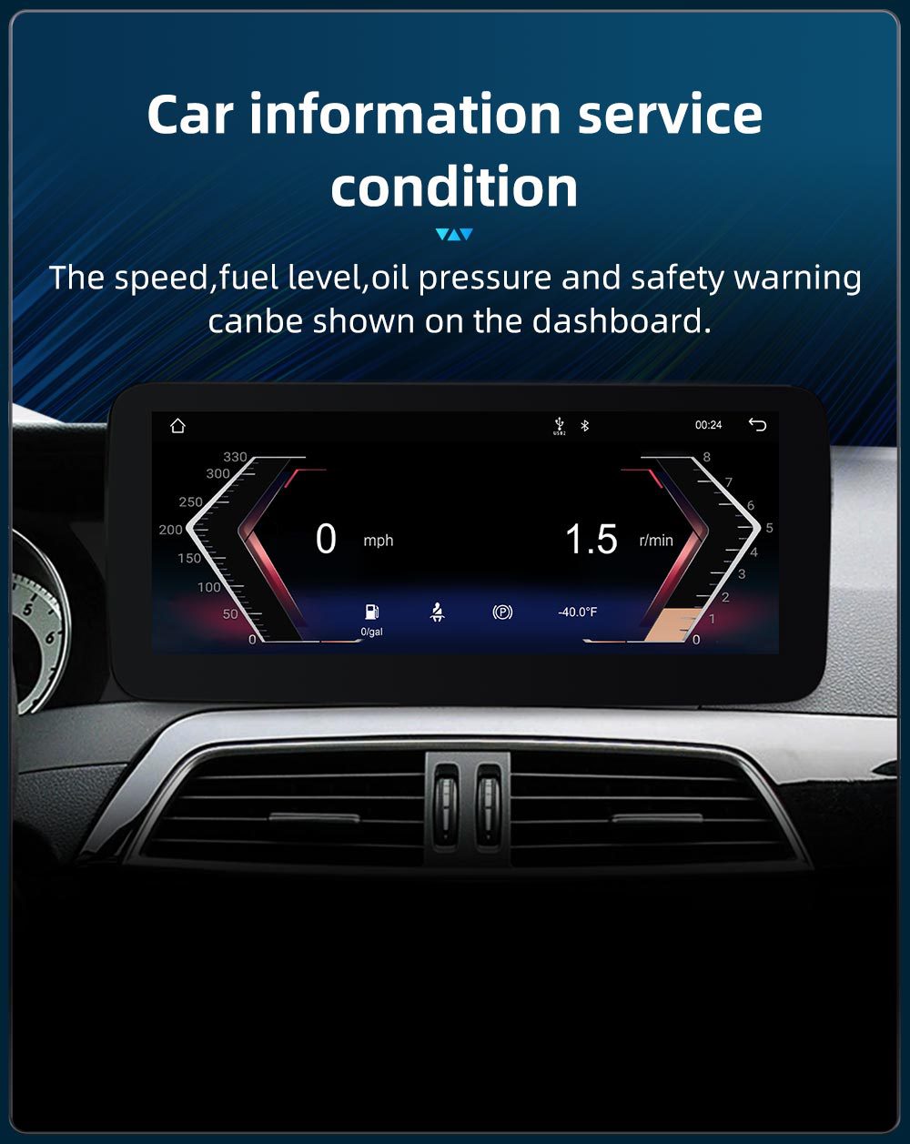Suitable for Mercedes-Benz C-Class W204 S204 4.5 System In-Car Central Control Large-Screen Navigation Carplay Player