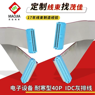 定制加工杜邦原厂端子线适用工业电子设备耐寒型40P IDC灰排