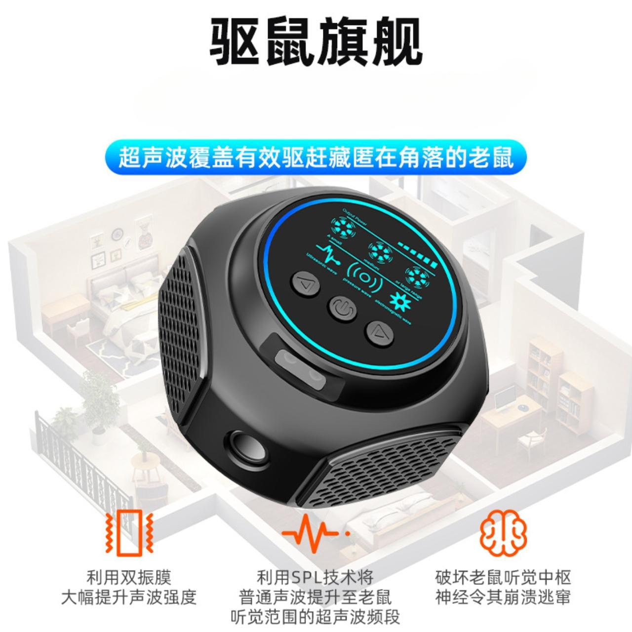 跨境电商智能超声波驱鼠器驱虫器灭鼠驱赶器360度灭虫智能驱虫