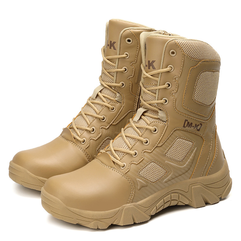 Botas militares al aire libre altas de otoño transfronterizas Botas tácticas antideslizantes resistentes al desgaste para exteriores de gran tamaño para hombres Zapatos de senderismo transpirables 869
