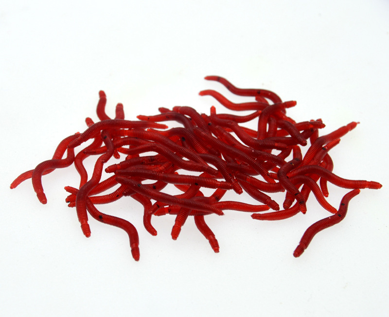 ルアー釣り用ソフトルアー、魚の臭い、赤虫、ミミズ、ルアー餌、釣り道具、ソフトワーム、イミテーションミミズ釣り