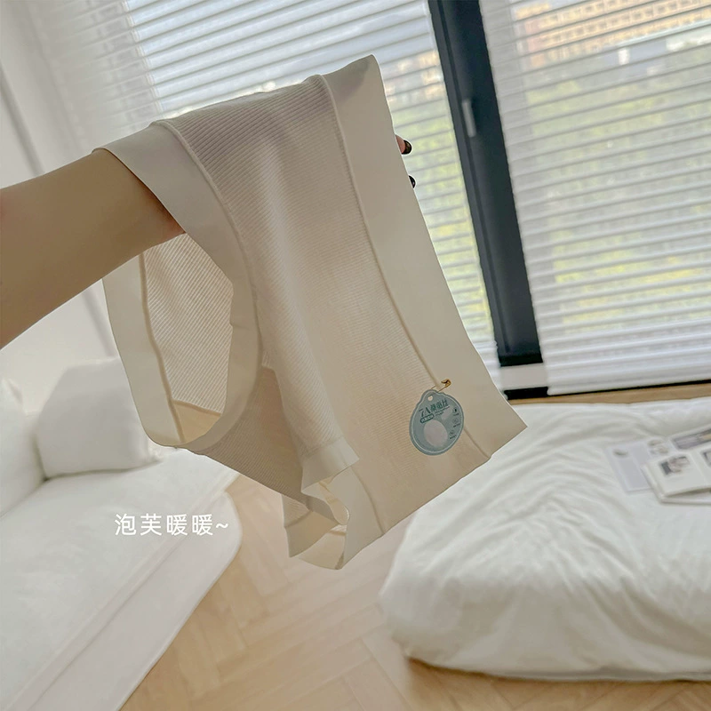 Мягкие хлопчатобумажные шлифовальные резьбовые тепловые 7A антибактериальные бедра без следов трусики шелковица промежность средней талии женские трусы