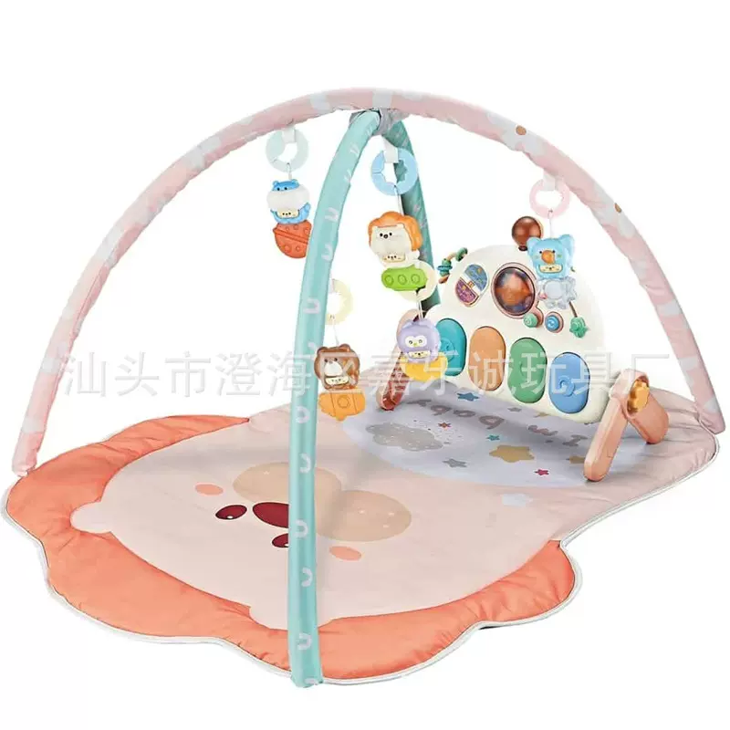 外贸宝宝健身架器脚踏琴多功能玩具脚踢琴新生儿童脚踏钢琴音乐毯