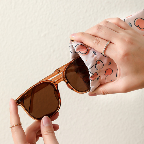 New style small new clear glasses bag, sunglasses, sunglasses, men's and women's storage sleeves, automatic closing glasses storage bag with shrapnel mouth