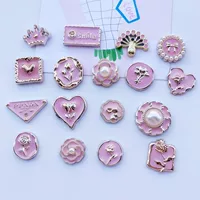 Розовый Шанель стиль Камелия любовь Смола аксессуары DIY ювелирные аксессуары материал чехол для телефона наклейка на холодильник аксессуары