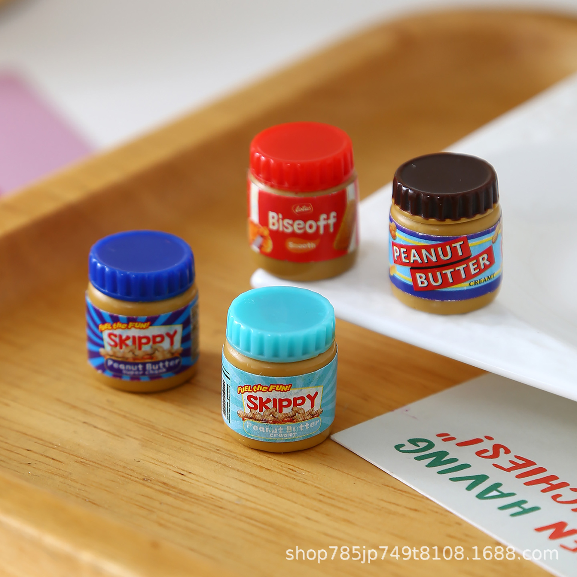 Miniature Artificial Food Toy DIY Resin Accessories Wholesale Peanut Butter Seasoning Sauce Biscuit Sauce Large Refrigerator Ornaments