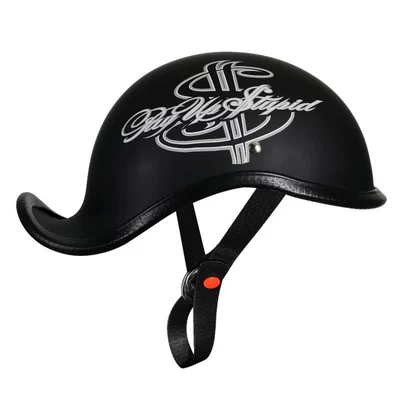 Motosiklet kaskı (dəbilqə), Motorcycle Helmet Half Helmet for - a-coquettish-black-dollar-m