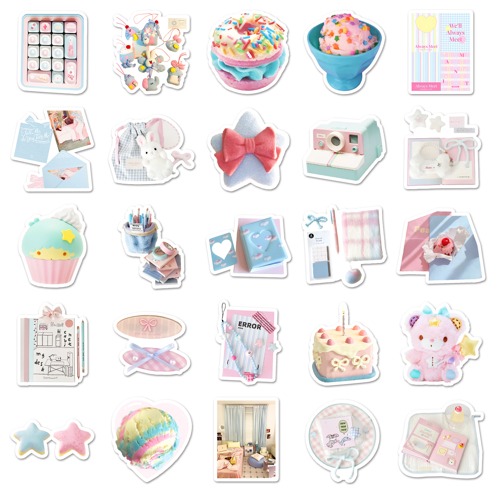 Stickers Stationery Type 1 Set Pencil School Graduation PVC Self-adhesive Cute Stickers