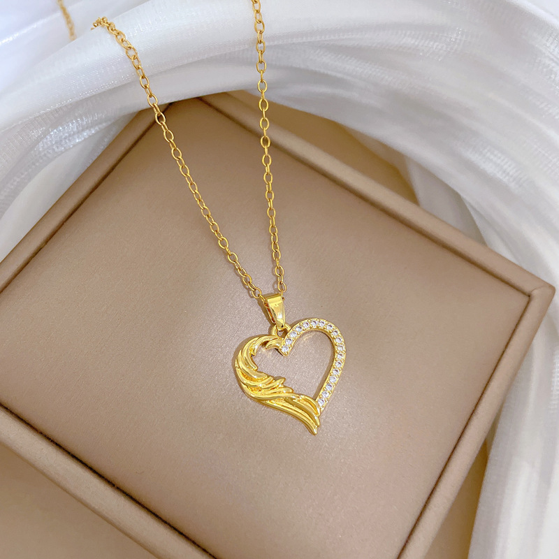 Full Diamond Personality Necklace Luxury Temperament Clavicle Chain_voghion.com