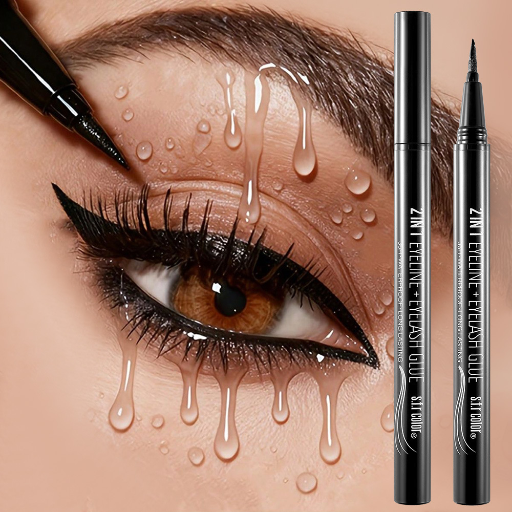 s.f.r color transfronterizo productos de venta caliente impermeable duradero eye-liner portátil pegamento eye-liner 2 en 1 image 1