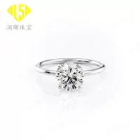 Модное 18K Платиновое инкрустированное кольцо с муассанитом женское vvvs1 круглое моделирование сверло обручальное кольцо простое женское кольцо