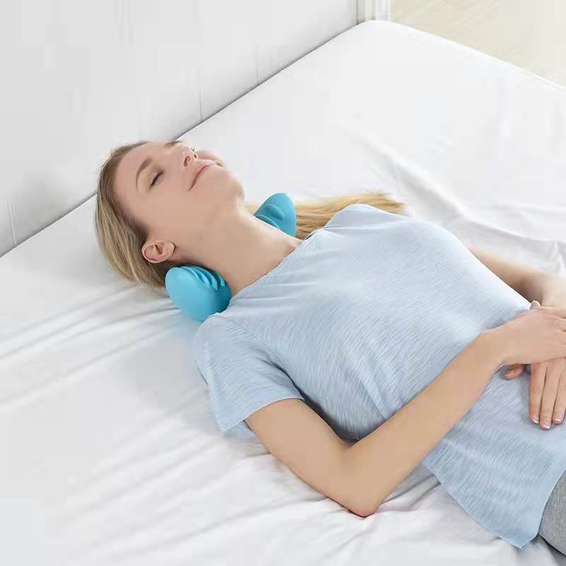 Almohada de masaje de presión de la gravedad coreana, masajeador de la columna cervical, dispositivo de tracción de la columna, almohada de masaje de corrección de cuello y cuello de hombro