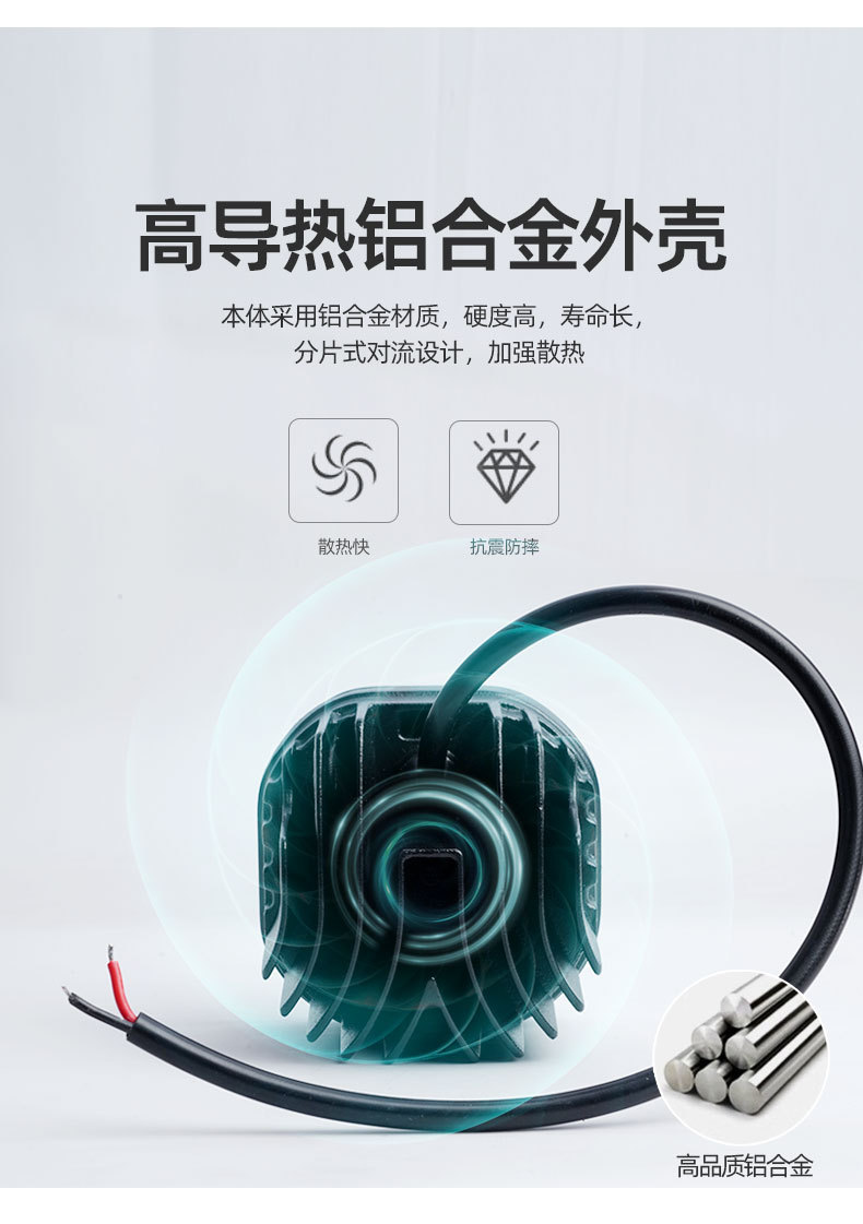Cross-Border Led Spotlight High-Brightness External Head Electric Motorcycle Spotlight Modified Four-Leaf Clover 3inch Work Headlight