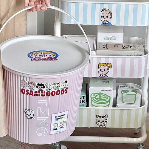 US4A student dormitory wash set bucket washbasin thickened large capacity multifunctional cute storage portable bath