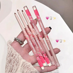 Kakashow Double-Ended Misty Lip Liner Misty Lip Liner Waterproof Long-Lasting Non-Fading Silkworm Lipstick