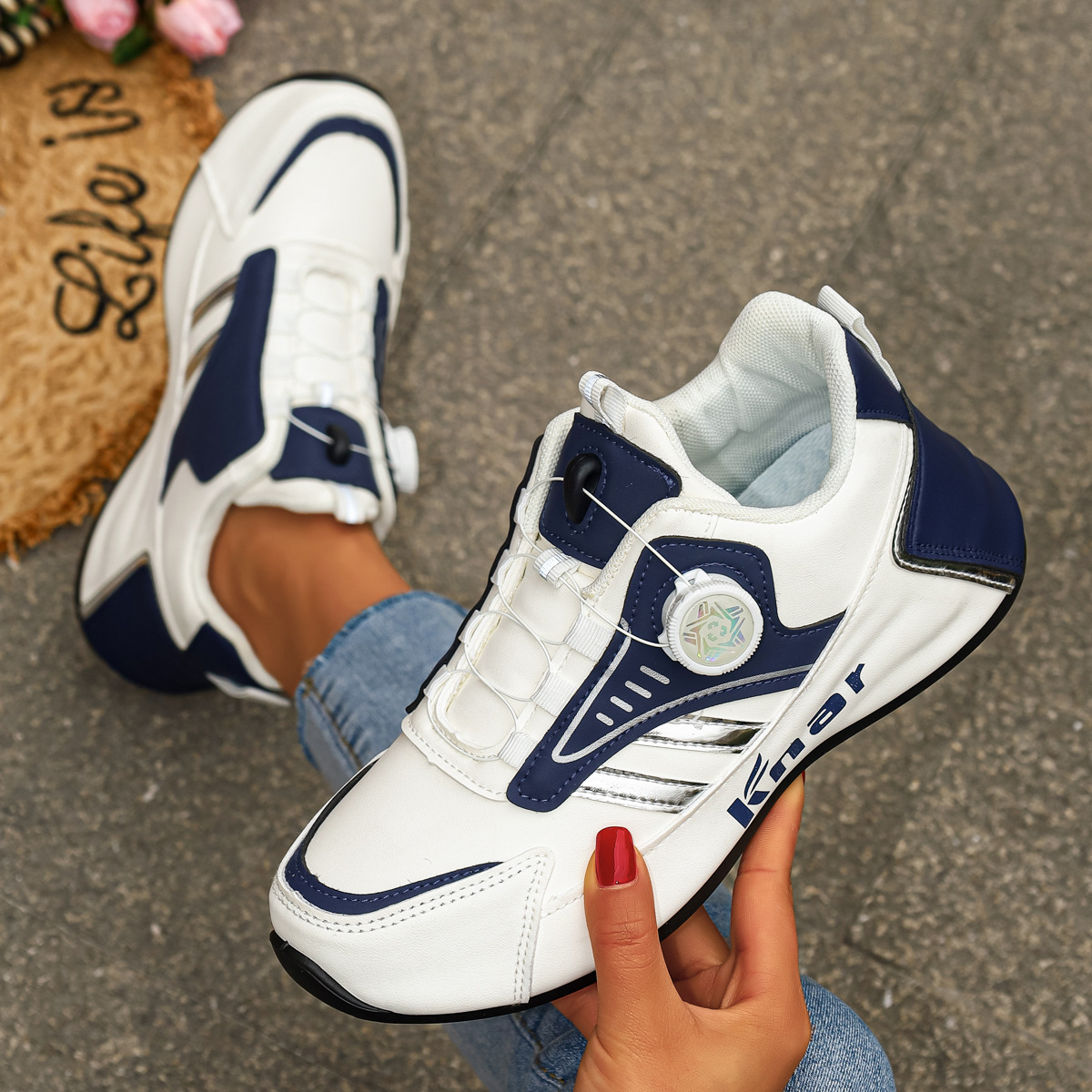 Plu-ize Women' Neaker, Fahionable Caual Low-top Outdoor Kateboard Hoe_vogvips.com
