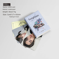 Park Sung-hoon Mini Card Box Set of 50, 57x86mm, Sunghoon-themed Laser Lomo Cards & Postcards