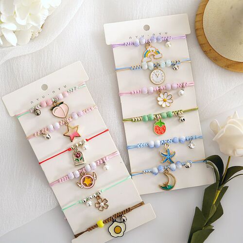 Yiwu Small Commodity Ceramic Pearl Student Bracelet Wholesale Best Friend Bracelet Couple Student Bracelet Female Jewelry