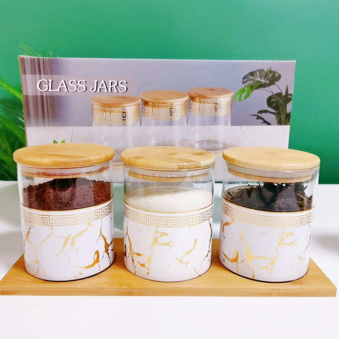 Fábrica directa transfronteriza dedicada para el Comercio exterior Exportación de vidrio cilíndrico sazonador tarro de almacenamiento