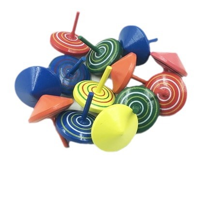 Pequeño juguete para niños creativo de madera convertido a mano fruta Arco Iris pequeño giroscopio descompresión adulto descompresión clásico regalo nostálgico