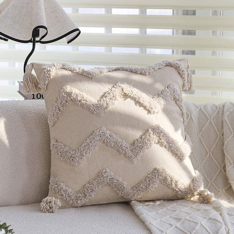 Cream Wind Pillow Cover Floral Pillow Sofá Salón Snow Rectangular Verde Pillow Ventana Flotante Cojín de respaldo