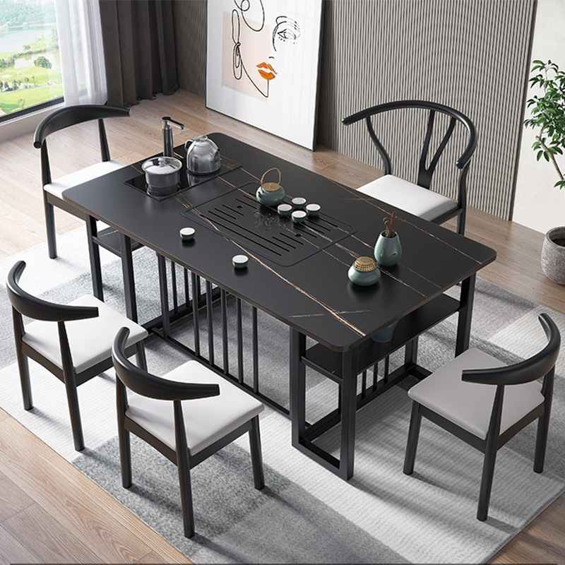 Mesa y silla de té de oficina de escritorio de roca