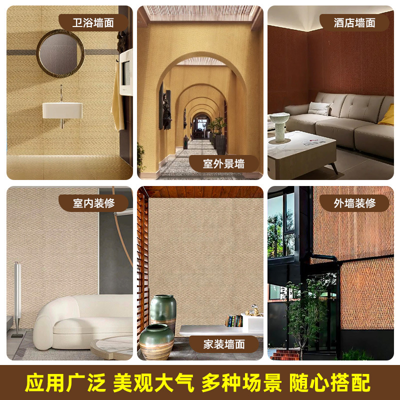 Muro de lino tejido de piedra blanda patrón tejido hotel pared de fondo antiguo interior y exterior tablero de pared flexible porcelana suave piedra flexible ultrafina