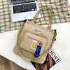 Trend bag strap, shoulder bag for leisure, Japanese shopping bag, capacious linen bag, Korean style