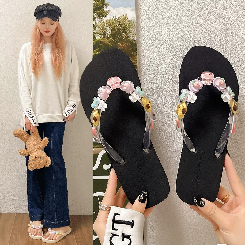 Summer flip flops, beach footwear