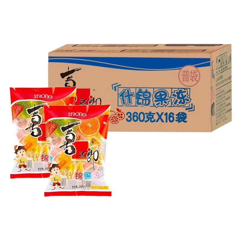 Бесплатная доставка желе Xizhilang 360 г в пакетиках, ассорти со вкусами молочной кислоты, детские закуски для отдыха, желе оптом