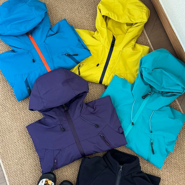 2026 Autumn New Candy-Colored Children's Boys' and Girls' Stylish Outdoor 3-in-1 Windproof Jacket