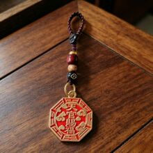 天官赐福背葫芦八卦吊坠钥匙扣挂件红油平安吉祥装饰配件八卦牌