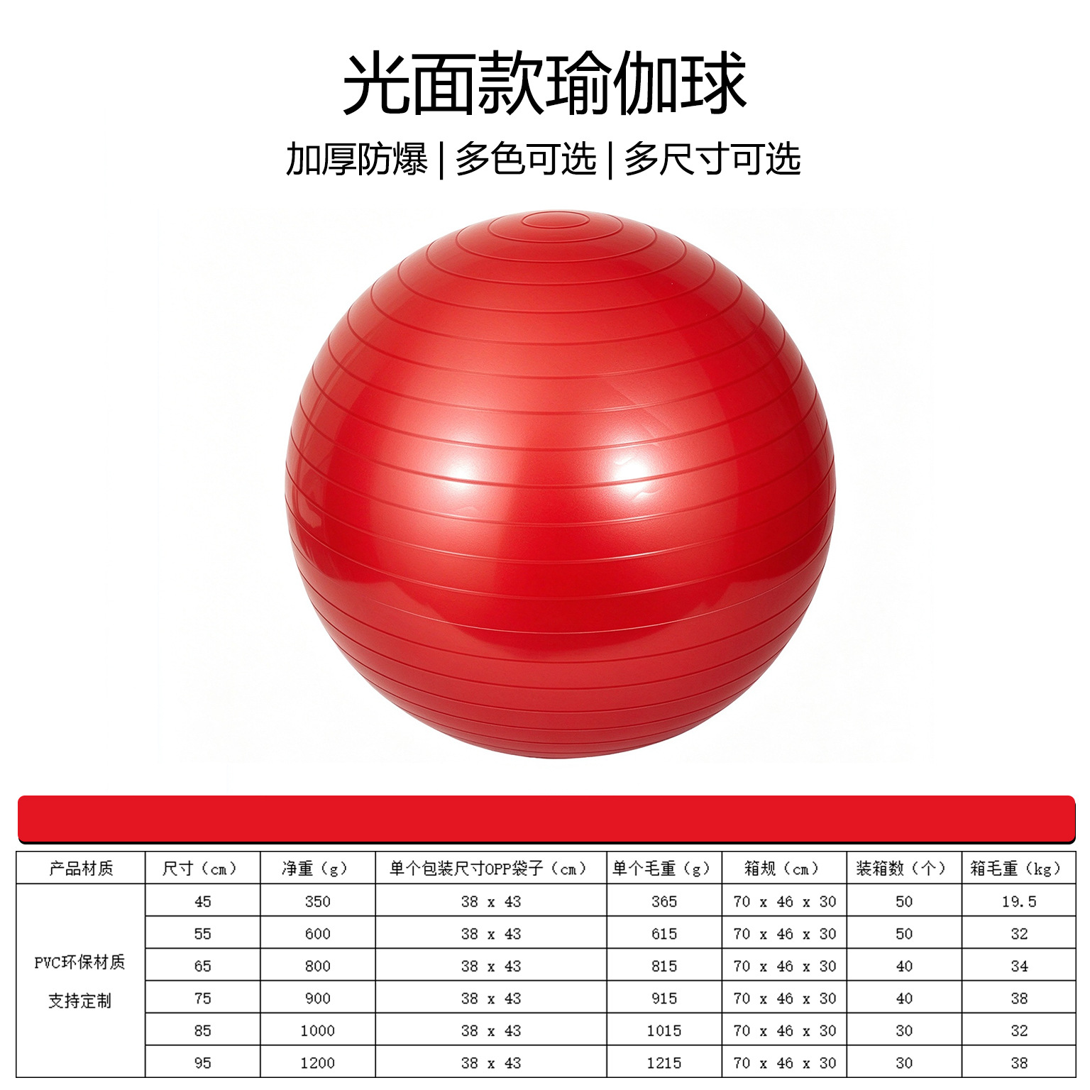 Pelota de Yoga Antiexplosión de PVC Inflable para Yoga y Fitness en Casa image 8