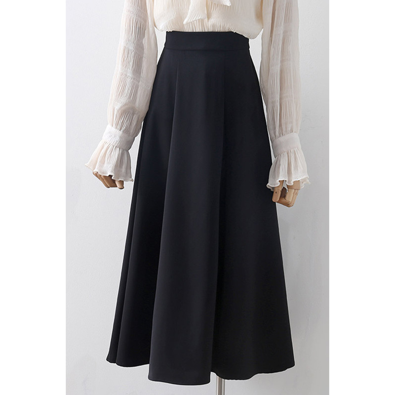 Spring and Autumn Skirt for Women with Pear-Shaped Body, Plus Size Skirt for Chubby Girls, Hip-Covering Mid-Length A-Line Suit Skirt with High Waist Spring and Autumn Skirt for Women with Pear-Shaped Body, Plus Size Skirt for Chubby Girls, Hip-Covering Mid-Length A-Line Suit Skirt with High Waist
