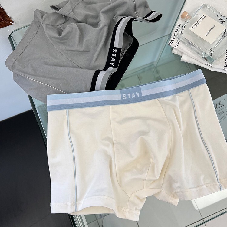 Xinjiang Long-staple Cotton Men's Pure Cotton Underwear 7A Bacteriostatic Mid-waist Comfortable Fashionable Men's Boxer Pants Traceless Boxer Pants