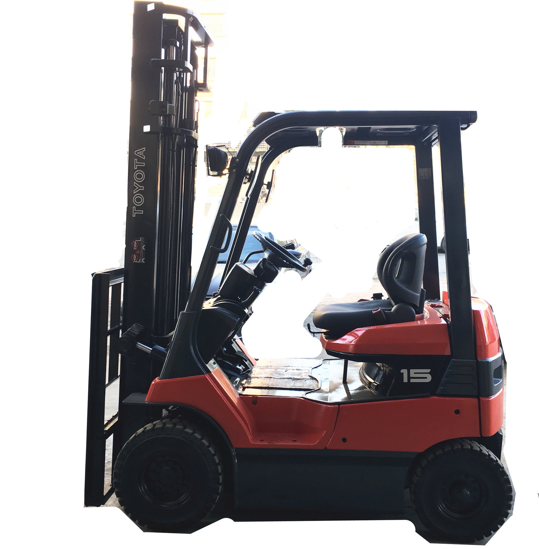 丰田1.5吨四轮平衡重式电动叉车7FB１５TOYOTA电瓶叉车升高４米