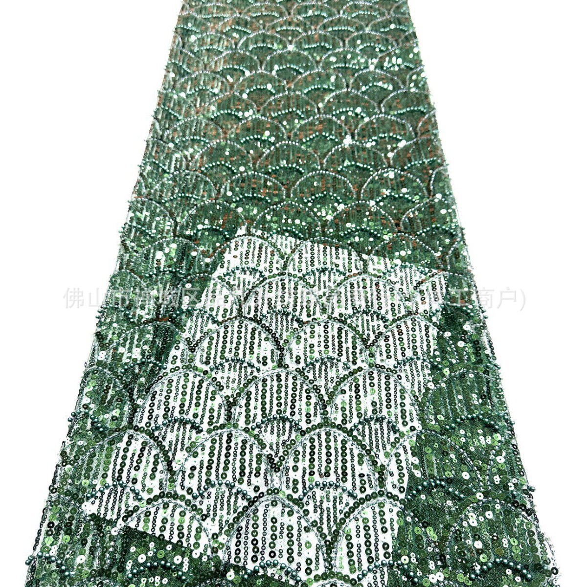 Tejido de bordado de perlas de alta fijación, tela de bordado tridimensional, cheongsam, vestido de noche, vestido de brindis, tela bordada