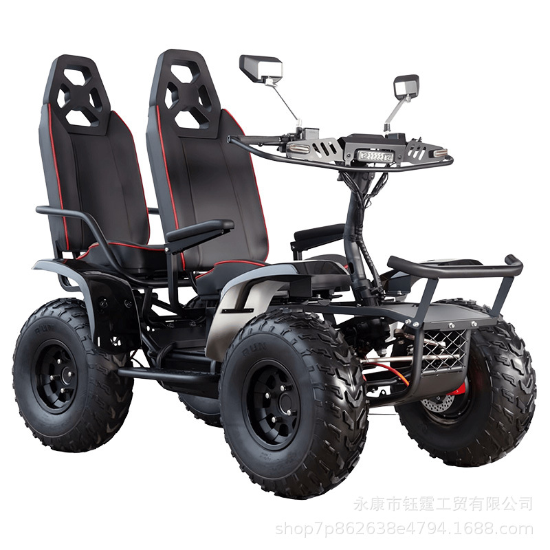 电动可坐两驱四驱全地形车越野沙滩车摩托车搬运车滑板车载物托盘
