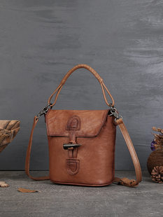 Retro leather universal sophisticated shoulder bag, cowhide, high-quality style