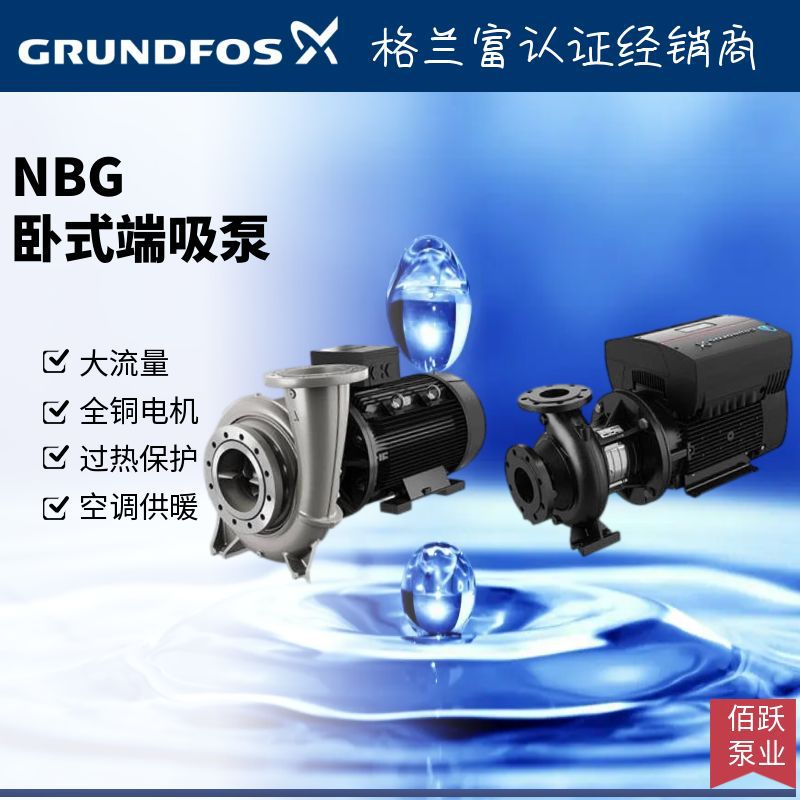 格兰富卧式单级端吸增压泵NBG80 空调 供暖 循环
