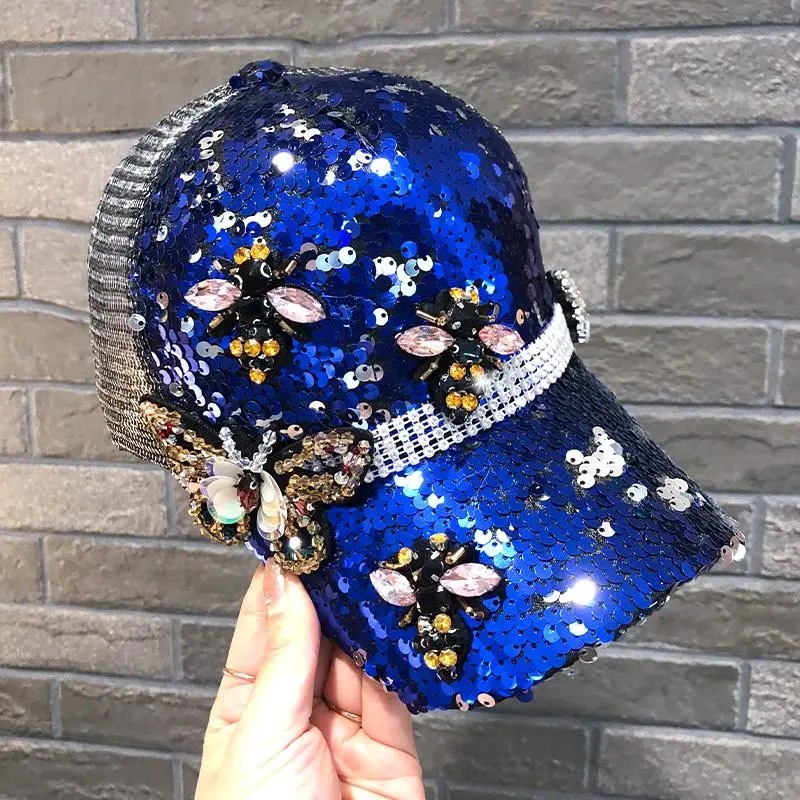 Women's Cartoon Style Cute Color Block Rhinestone Curved Eaves Baseball Cap display picture 5
