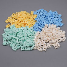 手作球填充小颗粒积木拉链卡扣活页1孔圆板带柄兼容26047零配件