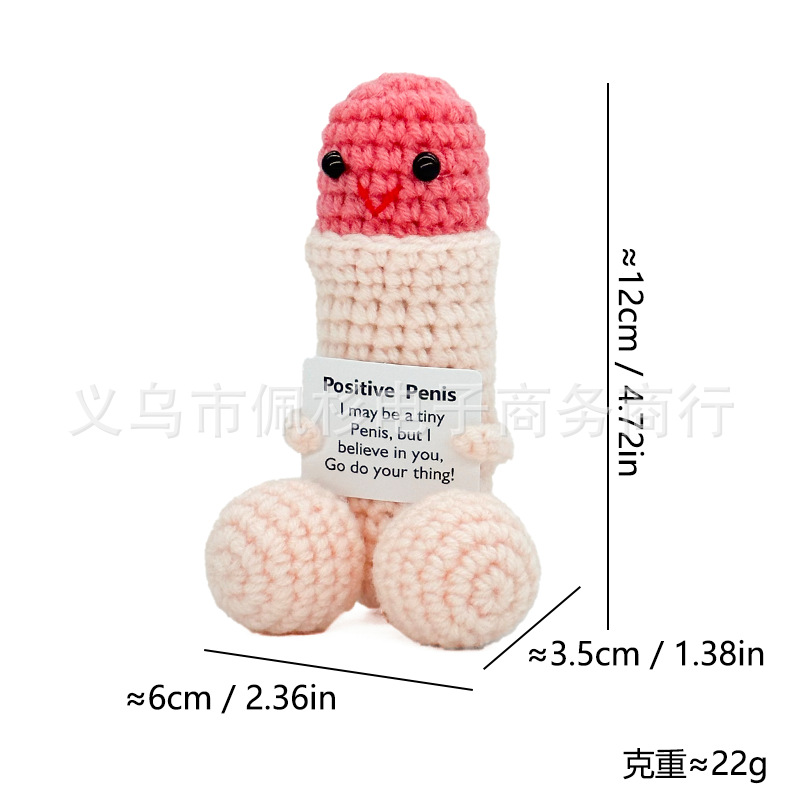 Muñecas de punto hechas a mano soporte emocional emoticon extraña bolsa adornos de escritorio regalo