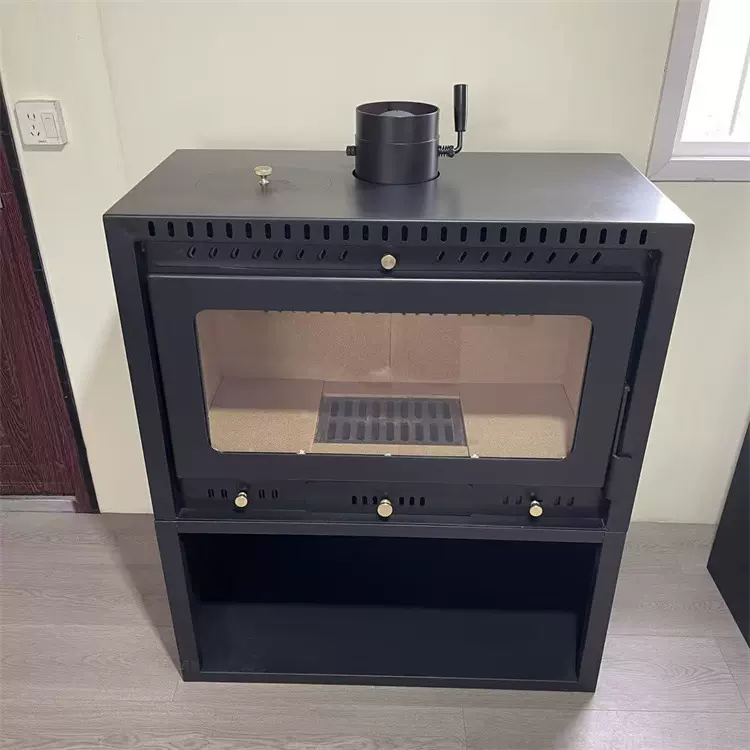 真火燃木柴壁炉 冬季室用碳钢取暖炉 民宿酒店现代装饰壁炉