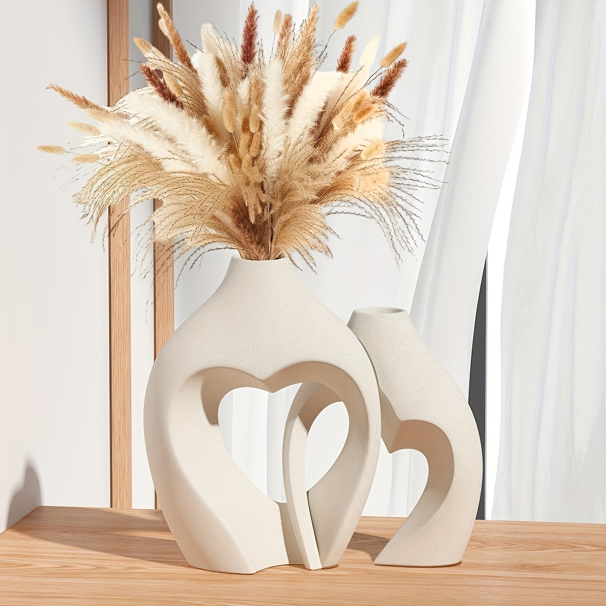 Combinación de jarrón de resina europea estilo ins creativo blanco simple y de alta gama decoración del hogar decoración flor al por mayor